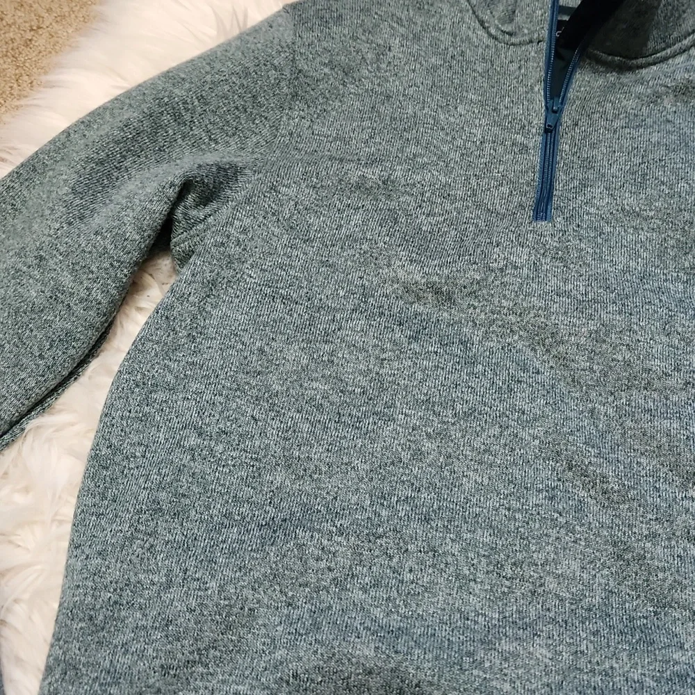 Men's J Crew half zip fleece pullover- medium